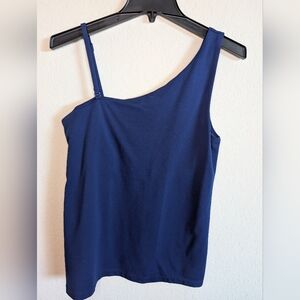 Banana Republic Size M Modern One Shoulder Style Navy Tank Top